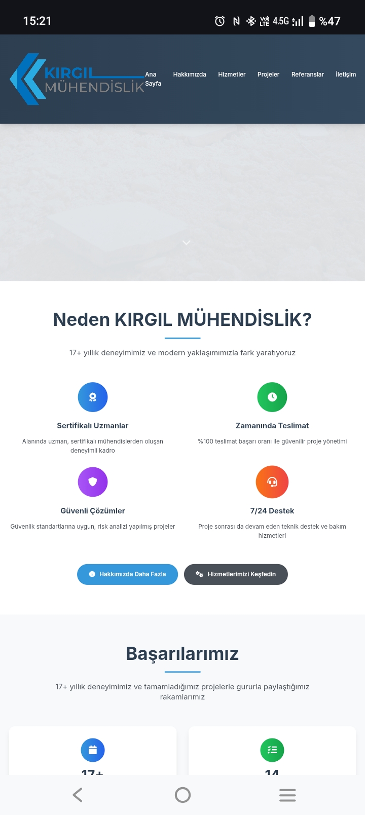 Kırgıl Muhendislik Web Site